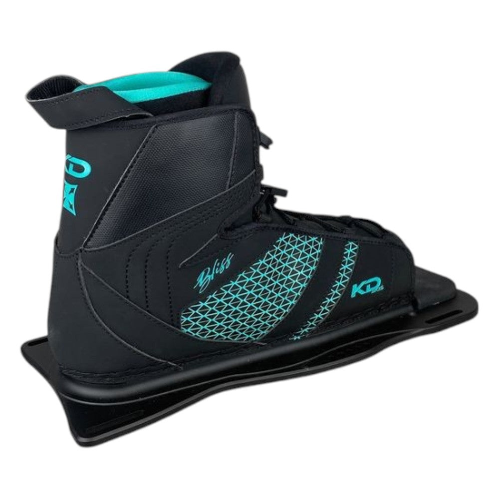 KD Neon Slalom Ski + Bliss & RTP Bindings Pink/Teal