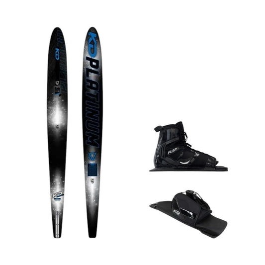 KD Platinum CV Slalom Ski + Flex & RTP Bindings Teal/Black