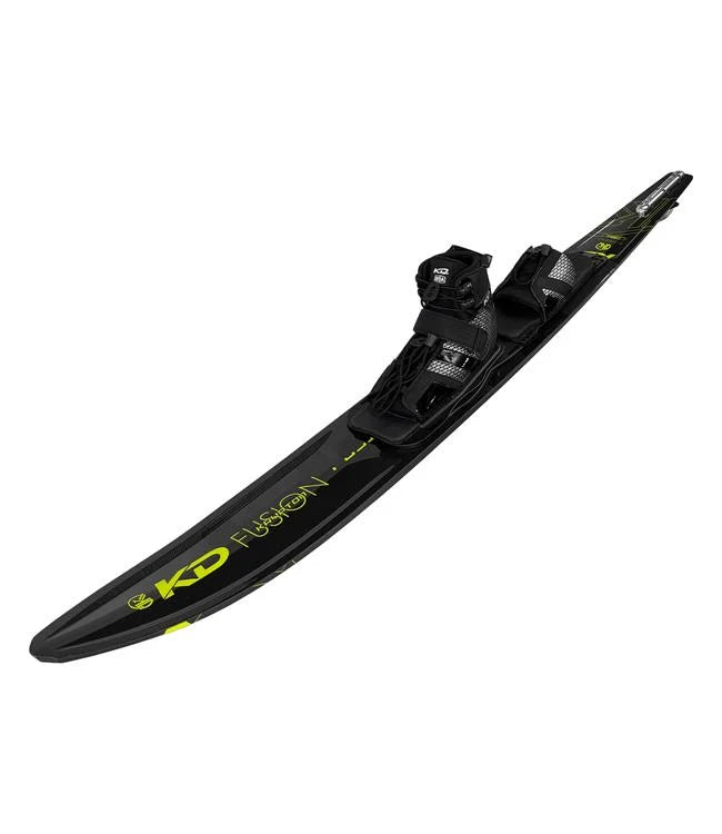 KD Krypton Fusion Slalom Ski + Vise & RTP Bindings Yellow/Black