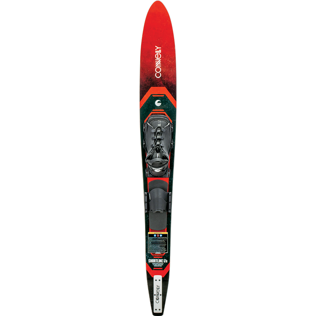Connelly Shortline Slalom Ski + Swerve & RTP Bindings Red/Black/Blue 67”/170cm