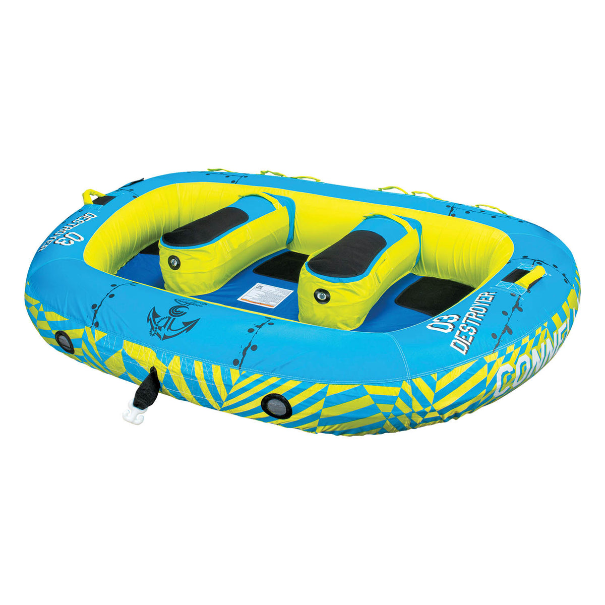 Connelly Destroyer 3 Tube 3-Person Blue/Yellow