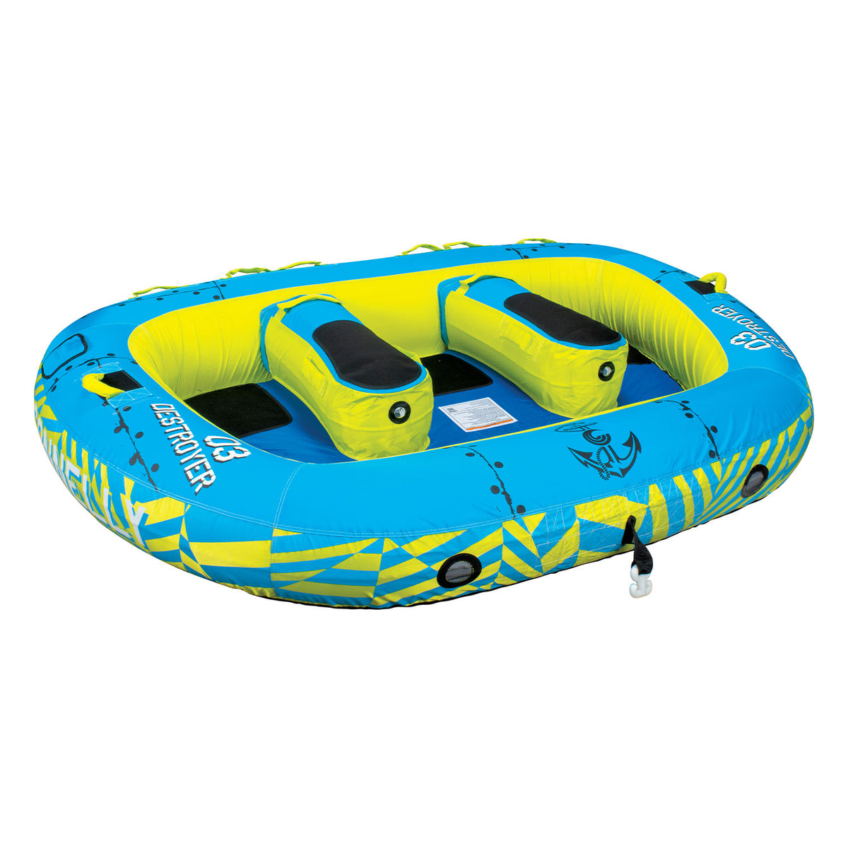 Connelly Destroyer 3 Tube 3-Person Blue/Yellow