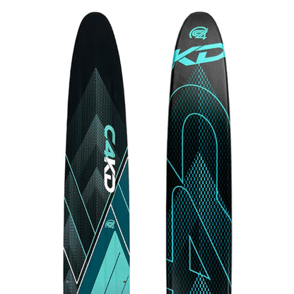 KD C4 Slalom Ski + Flex & RTP Bindings Teal/Black