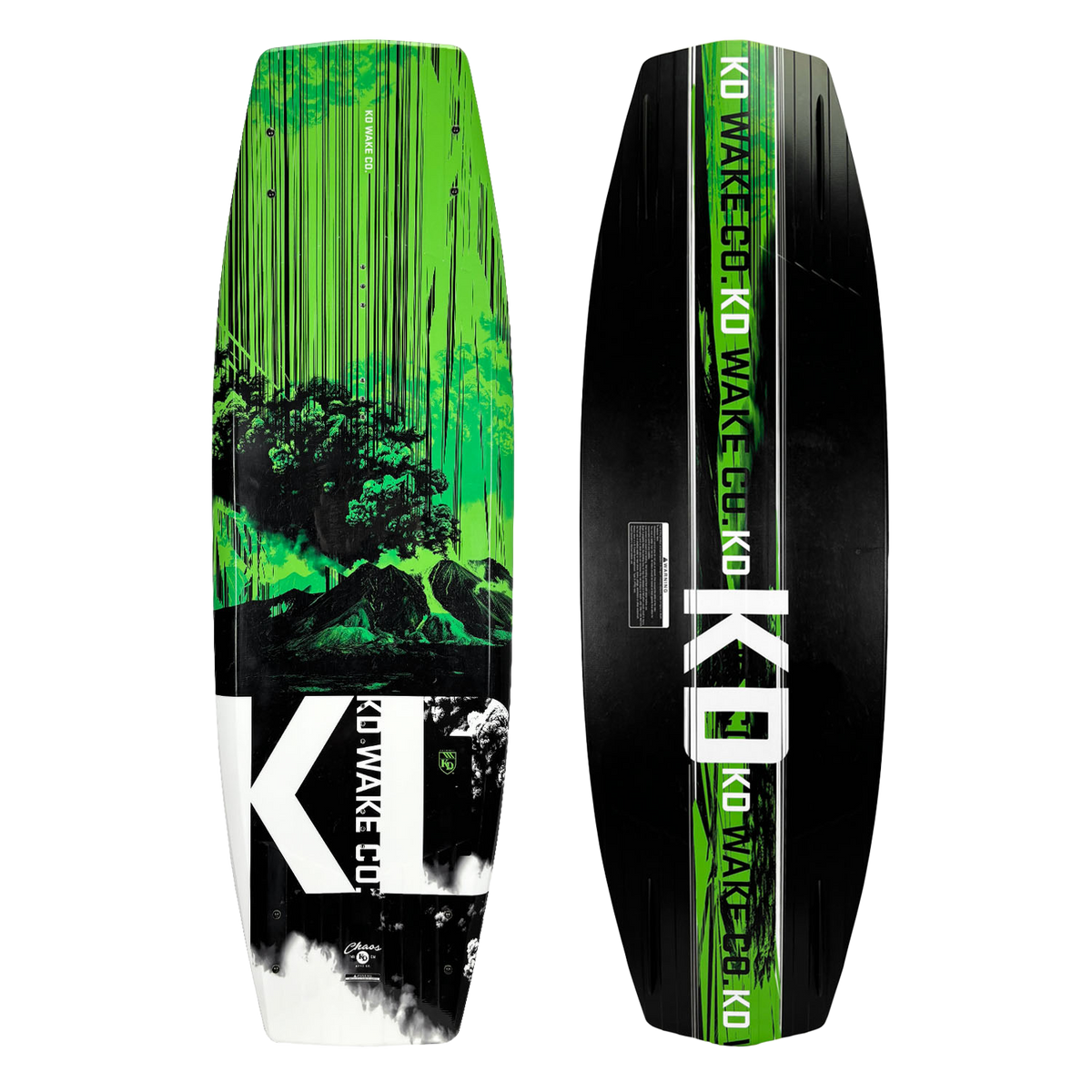 KD Chaos Wakeboard + Riot Boots Green/Silver/Black