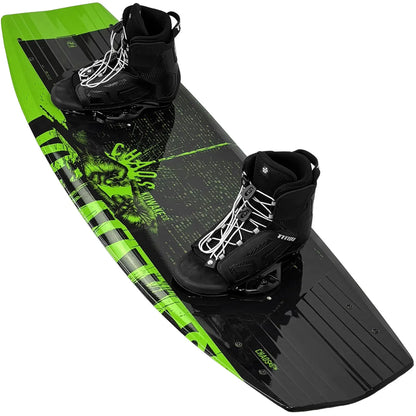 KD Chaos Wakeboard + Titan Boots Green/Silver/Black