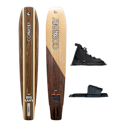 Connelly Big Easy Slalom Ski + Swerve & RTP Bindings Wood Grain 67"
