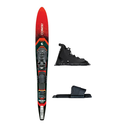 Connelly Shortline Slalom Ski + Swerve & RTP Bindings Red/Black/Blue 67”/170cm