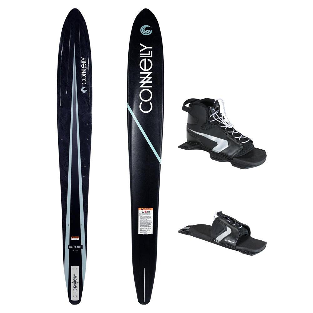 Connelly Outlaw Slalom Ski + Shadow & RTP Bindings Grey/Black