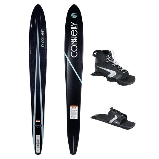 Connelly Outlaw Slalom Ski + Shadow & RTP Bindings Grey/Black