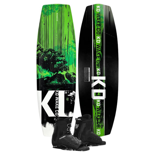 KD Chaos Wakeboard + Titan Boots Green/Silver/Black