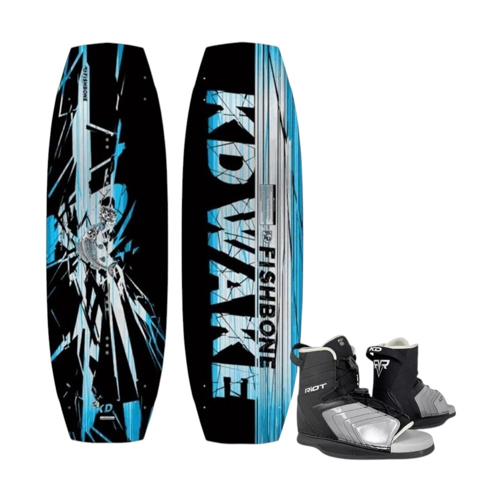 KD Fishbone Wakeboard + Riot Boots Blue/Black