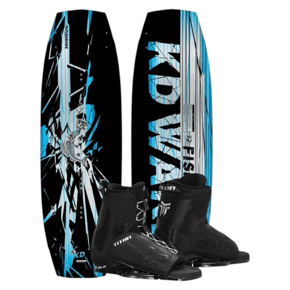 KD Fishbone Wakeboard + Titan Boots Blue/Black