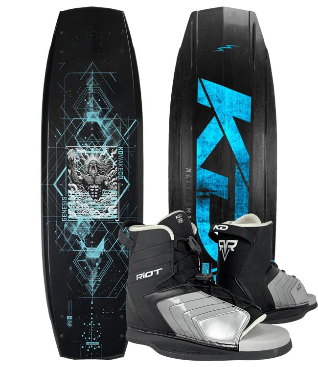 KD Genesis Wakeboard + Riot Boots Blue/Black
