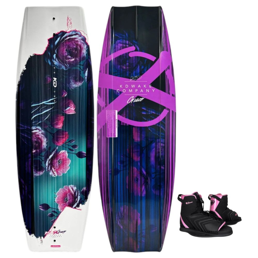 KD Grace Wakeboard + Charm Boots Purple/White 136cm