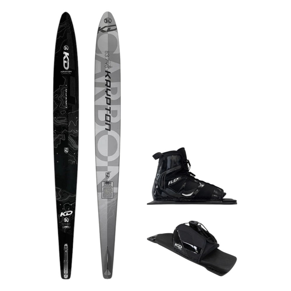 KD Krypton Carbon Slalom Ski + Flex & RTP Bindings Grey/Black