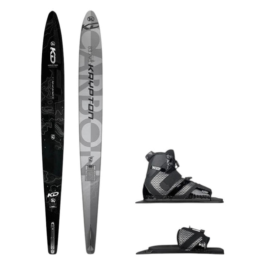 KD Krypton Carbon Slalom Ski + Vise & RTP Bindings Grey/Black