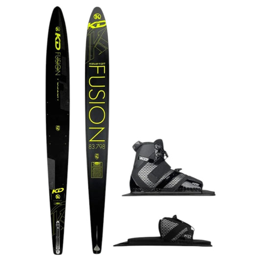 KD Krypton Fusion Slalom Ski + Vise & RTP Bindings Yellow/Black
