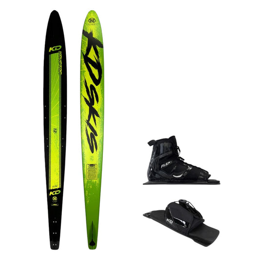 KD Krypton Slalom Ski + Flex & RTP Bindings Green/Yellow