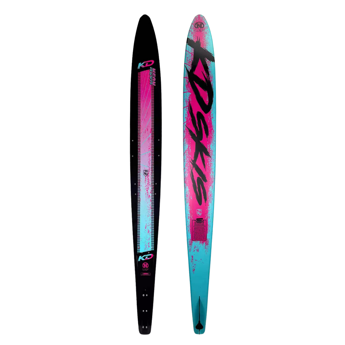 KD Neon Blank Slalom Ski Pink/Teal
