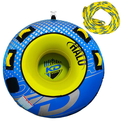 KD Halo Tube with Rope 1-Person Blue/Yellow 54"