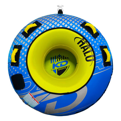KD Halo Tube with Rope 1-Person Blue/Yellow 54"