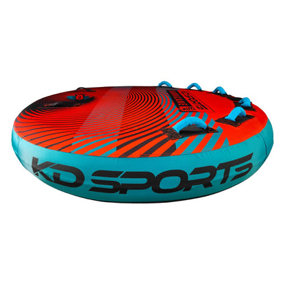 KD Hurricane Tube 3-4 Person Orange/Teal 80"