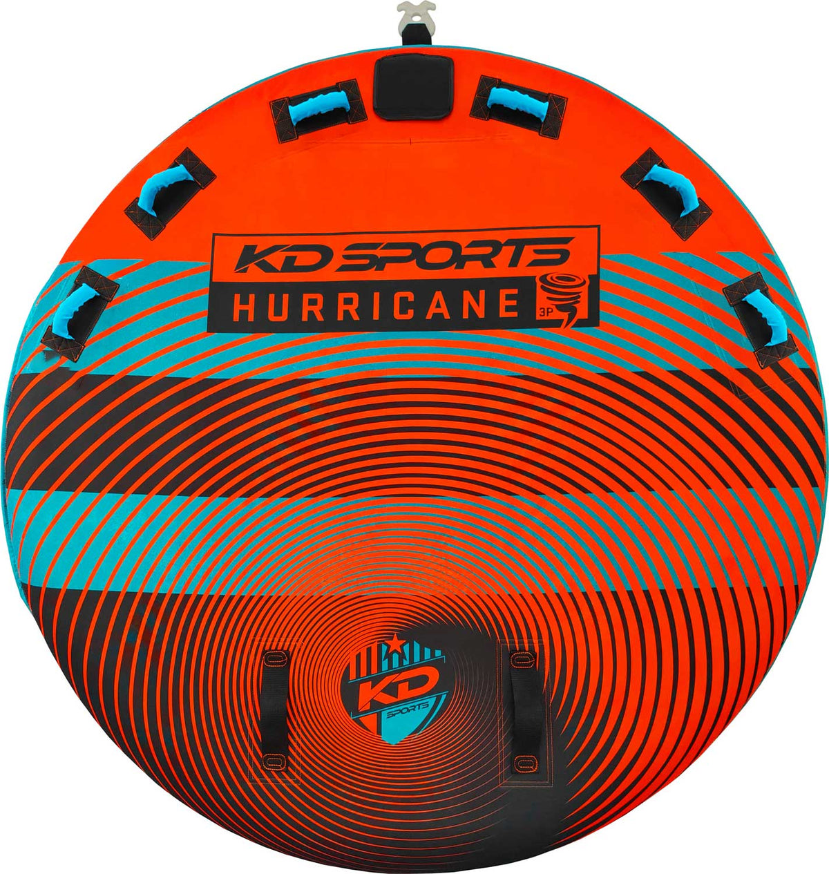 KD Hurricane Tube 3-4 Person Orange/Teal 80"