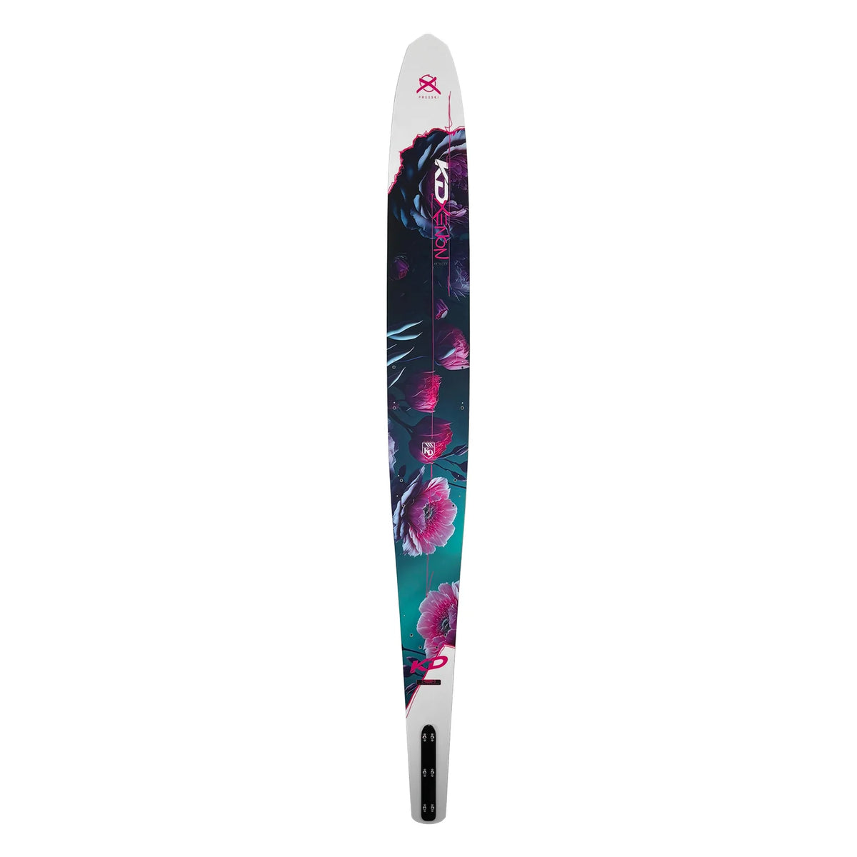 KD Xenon Slalom Ski + Bliss & RTP Bindings Purple/White 66"