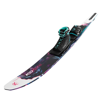 KD Xenon Slalom Ski + Bliss & RTP Bindings Purple/White 66"