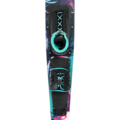 KD Xenon Slalom Ski + Bliss & RTP Bindings Purple/White 66"
