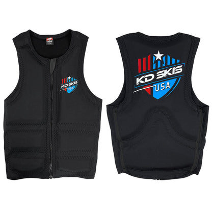 KD Comp Vest Ultra-Stretch Back Padding Red/White/Blue