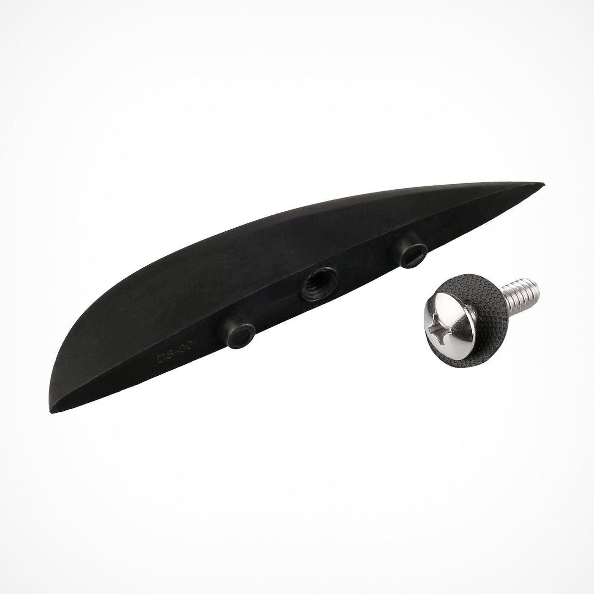 KD Plastic Wakeskate Fin Black 1 Pack