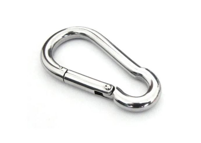 Masterline Stainless Steel Carabiner Clip Silver 3.5" x 3/8"